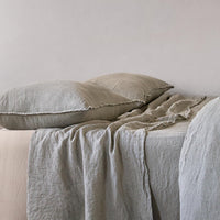 Flocca Linen Pillowcase - Argent