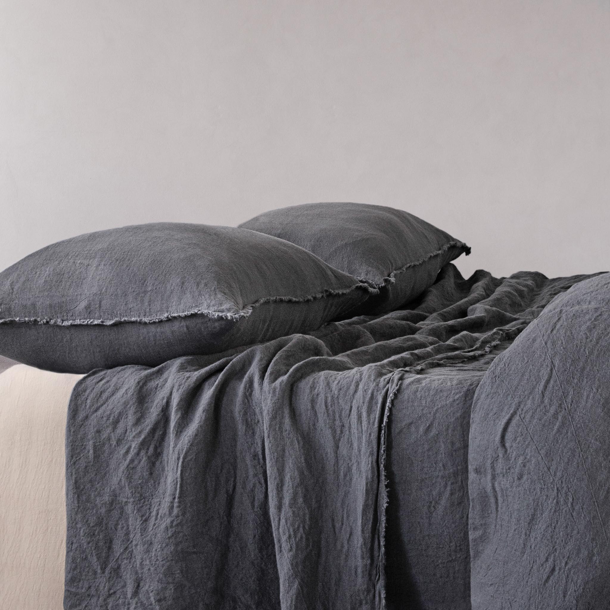 Linen Pillowcases | Charcoal Grey | Hale Mercantile Co.