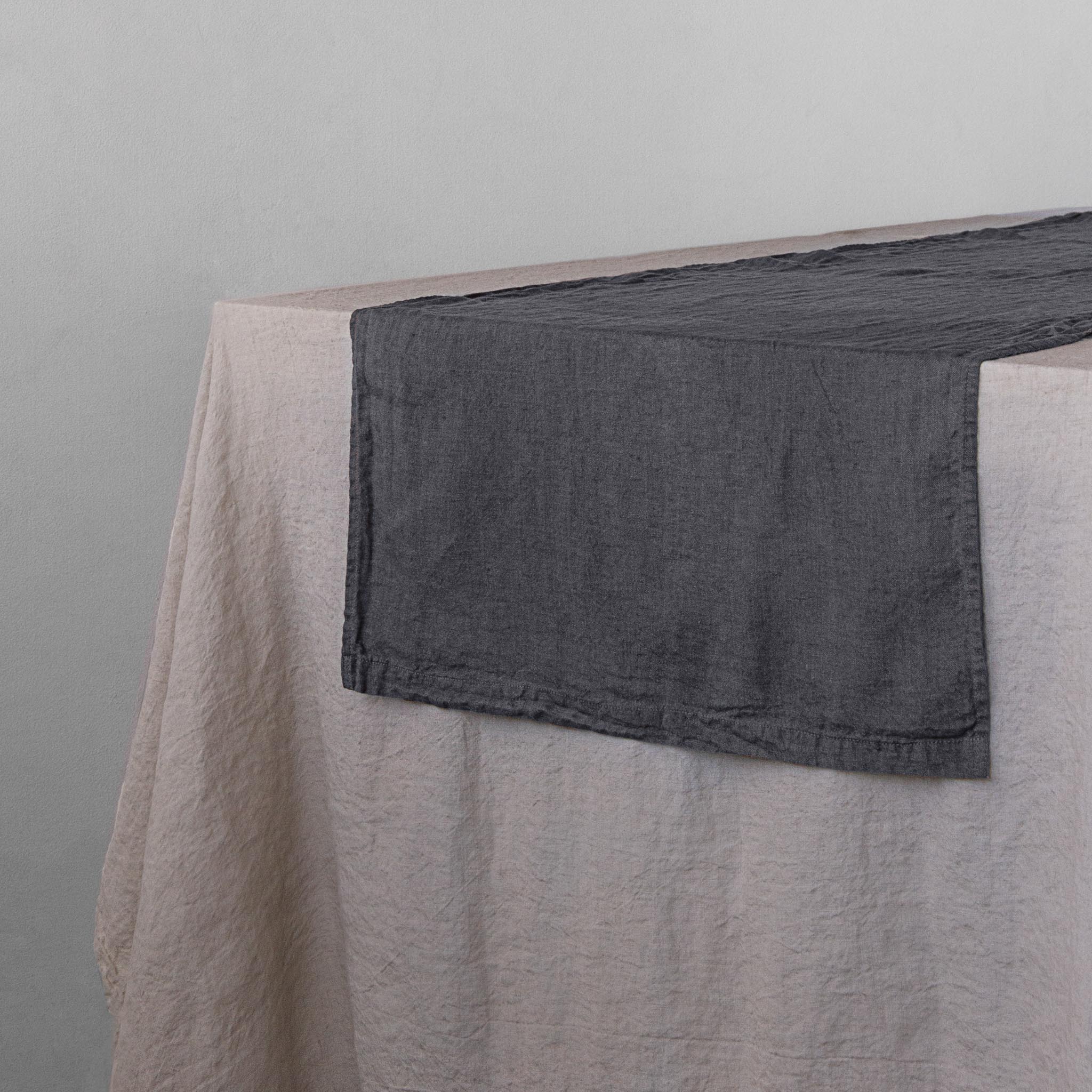 Linen Table Runner | Charcoal Grey | Hale Mercantile Co.