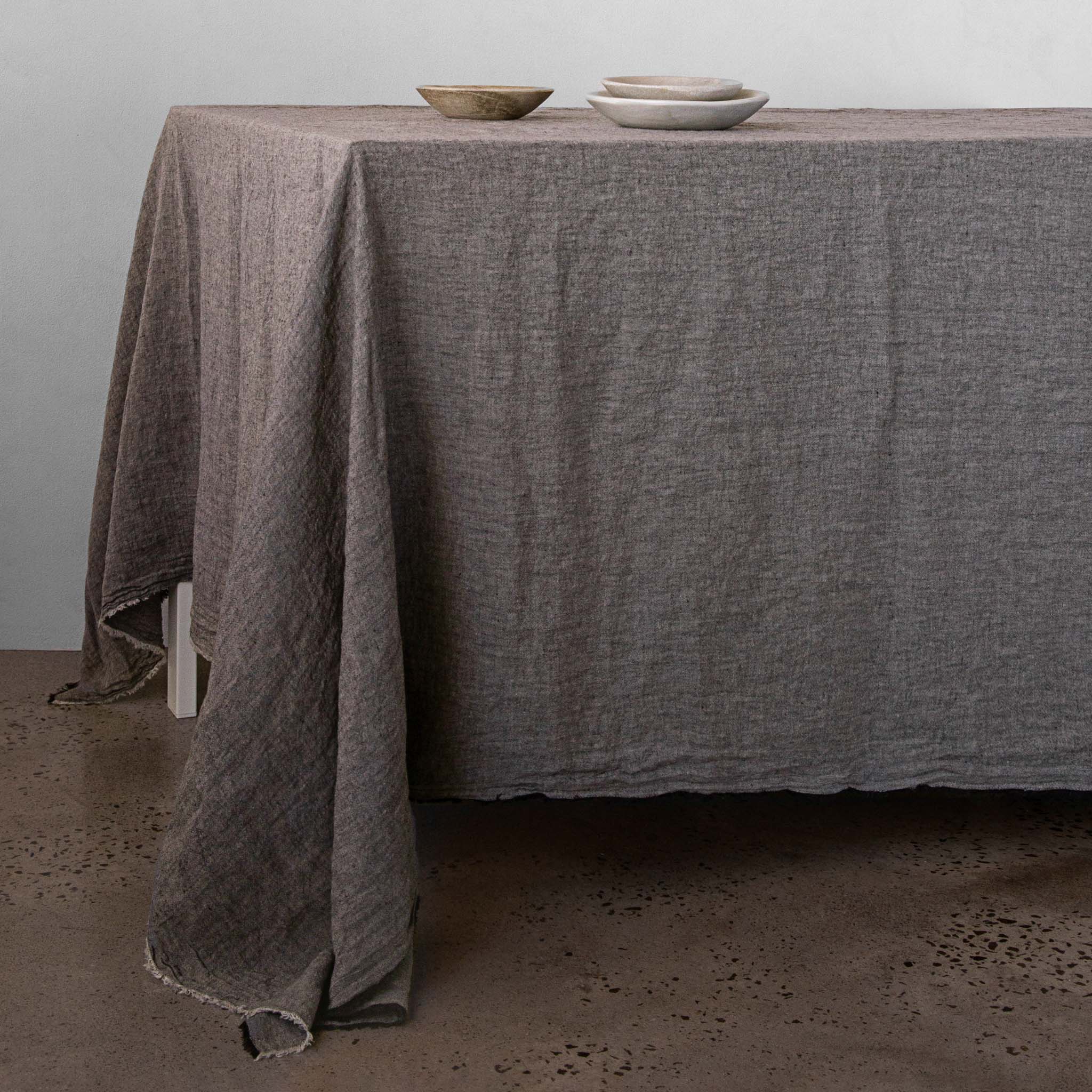 Linen Tablecloth | Muted Black  | Hale Mercantile Co.