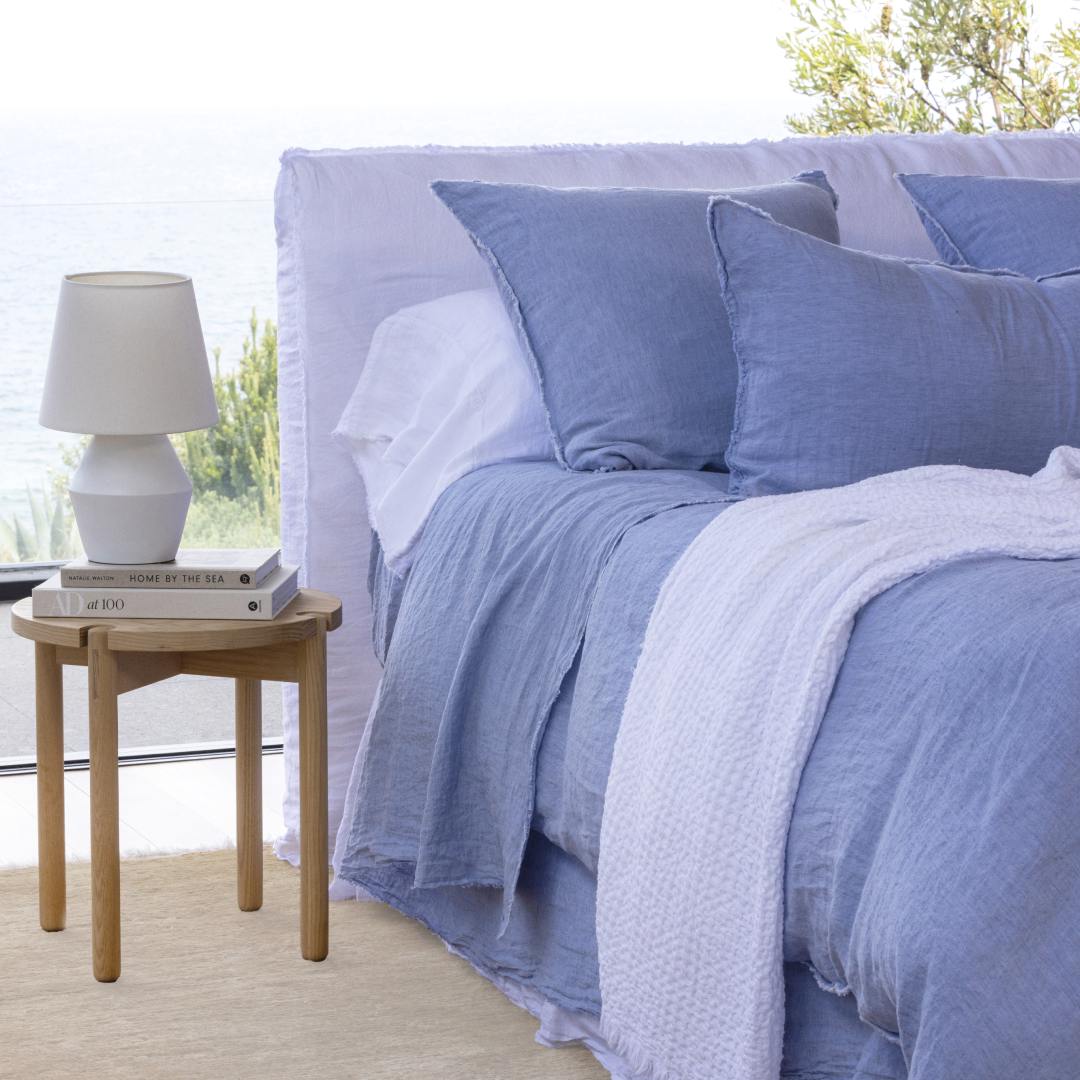 Linen Flat Sheet | Coastal Blue | Hale Mercantile Co.