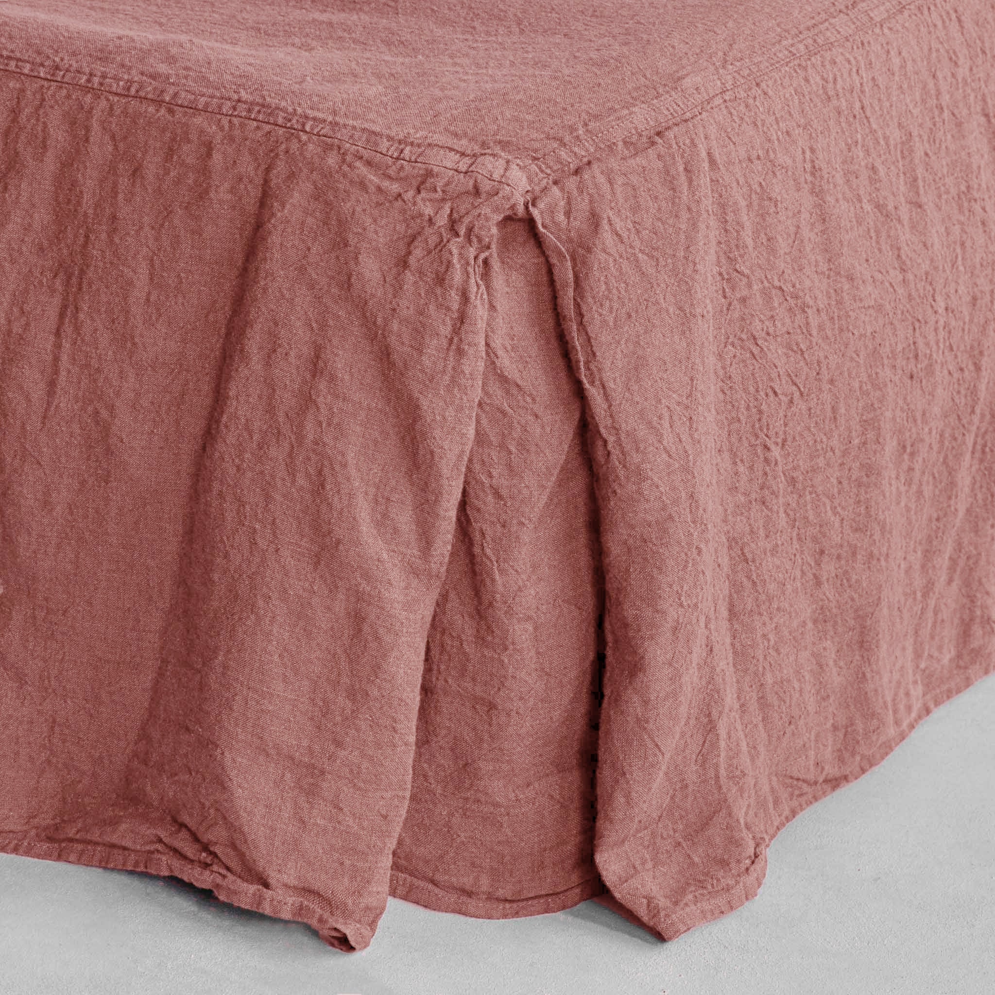 Linen Valance/Bed Skirt | Clay Pink | Hale Mercantile Co.