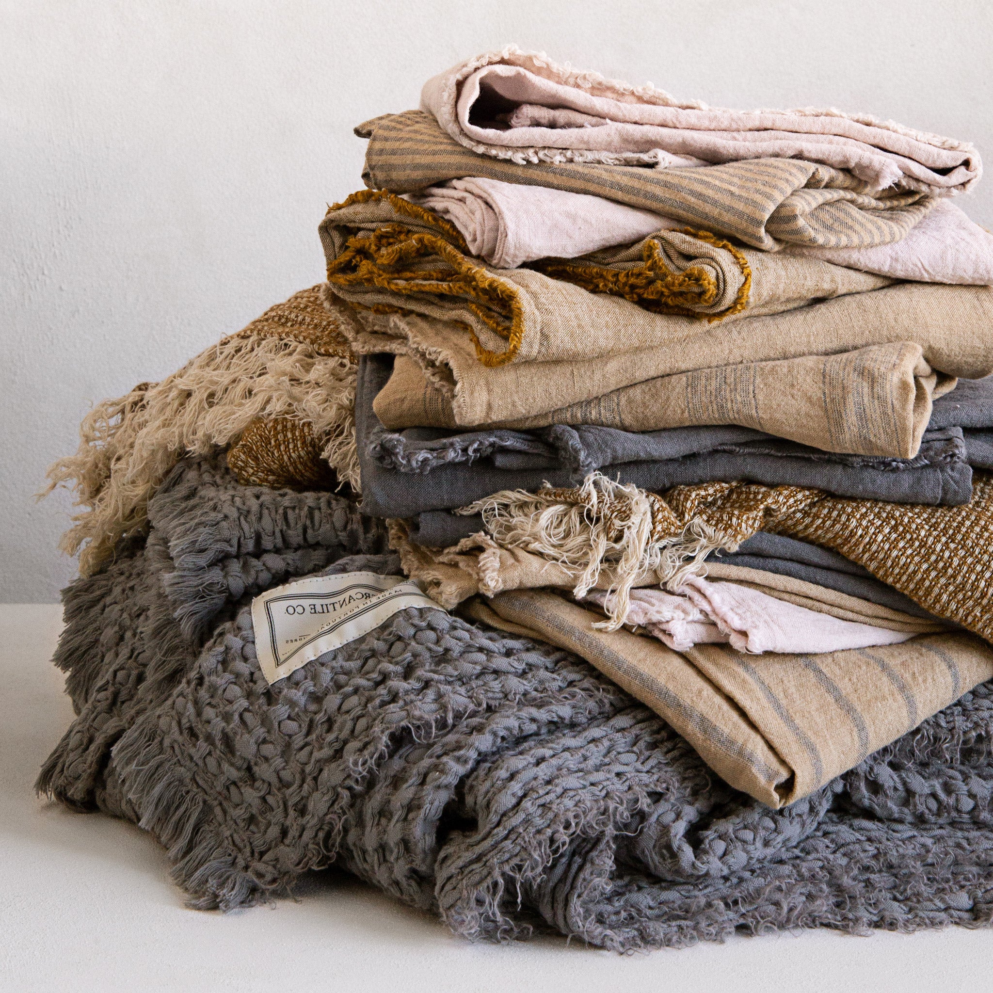 Linen Blanket | Charcoal Grey Luxury Throw | Hale Mercantile Co.