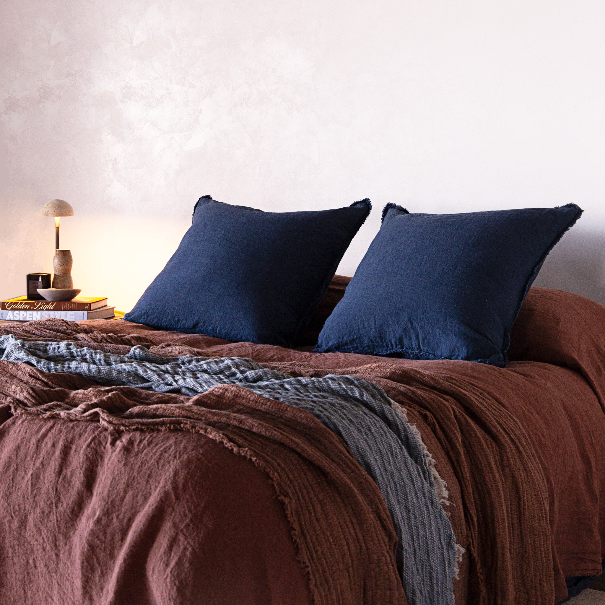 European Linen Pillowcases | Navy Blue | Hale Mercantile Co.