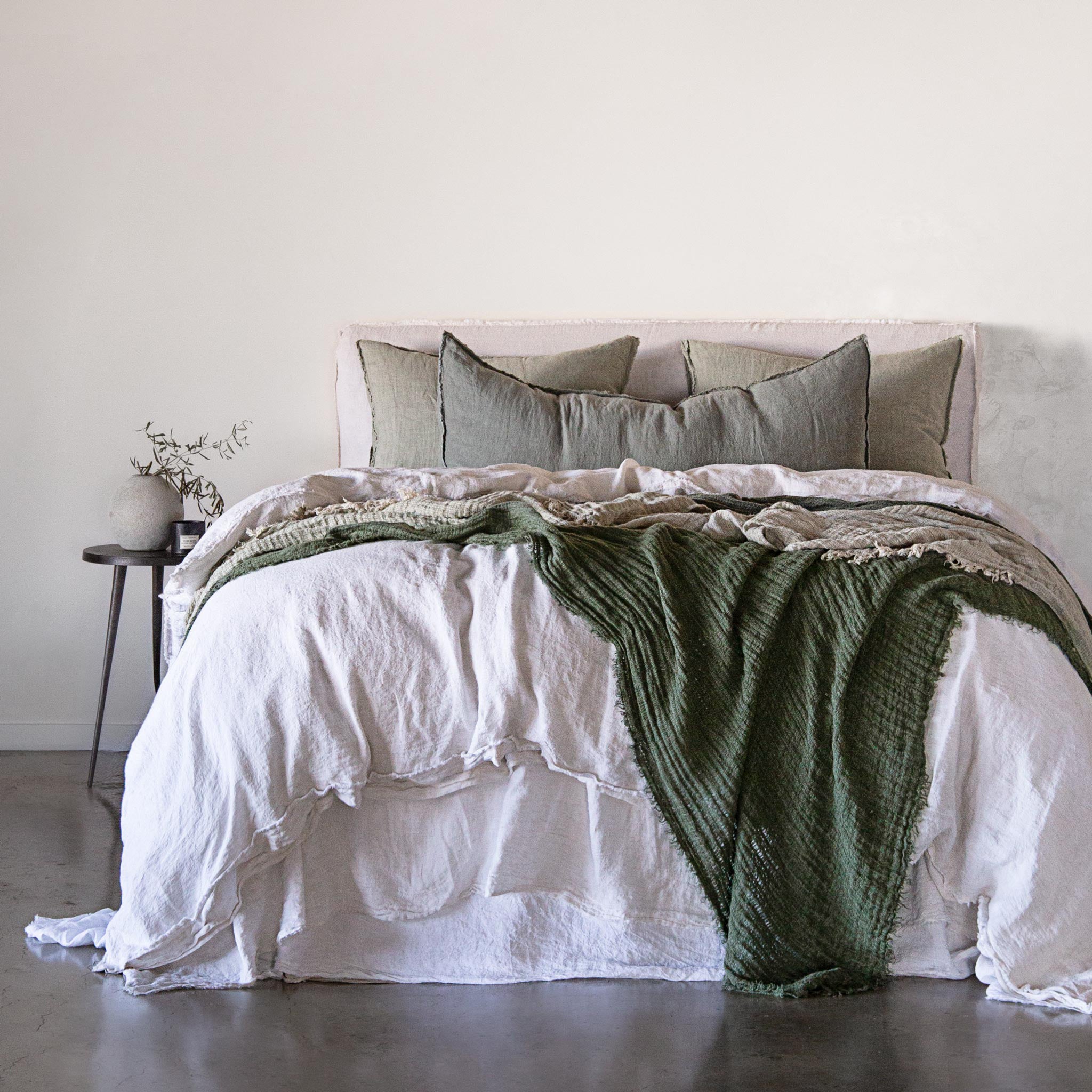 Linen Valance/Bed Skirt | Antique White | Hale Mercantile Co.