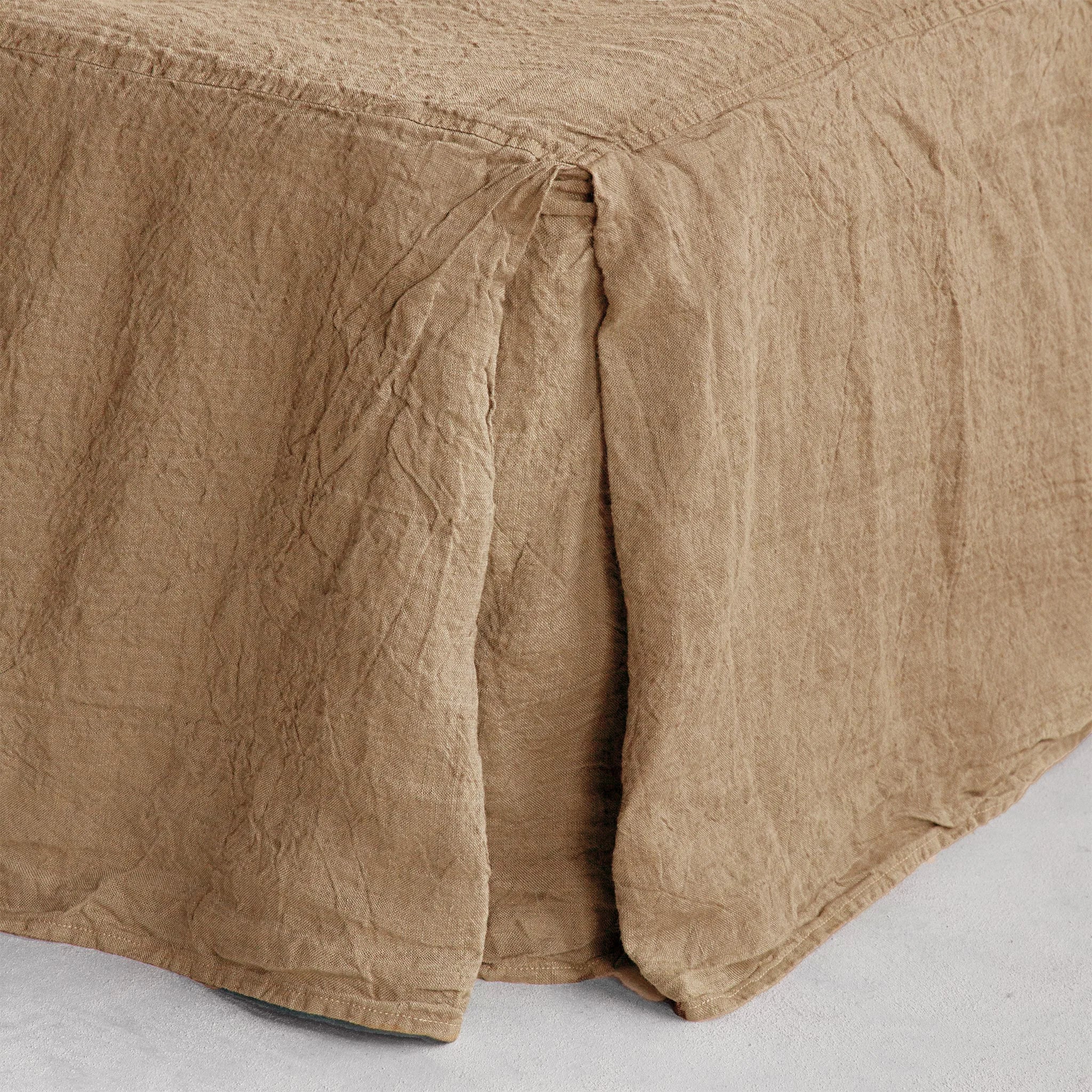 Linen Valance/Bed Skirt | Caramel Tone | Hale Mercantile Co.