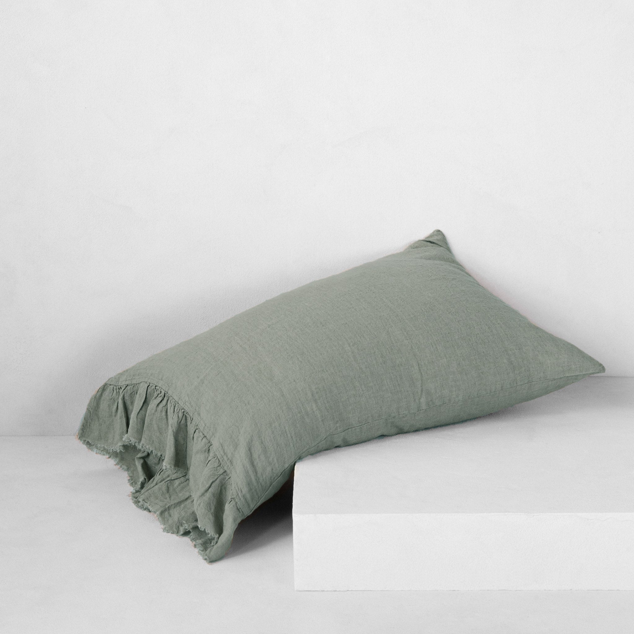 Pure Linen Pillowcases | Oceanic Green Blue | Hale Mercantile Co.