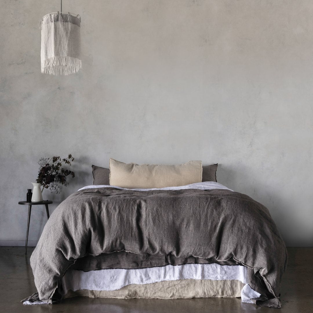 Linen Lamp Shade- Fog Sheer