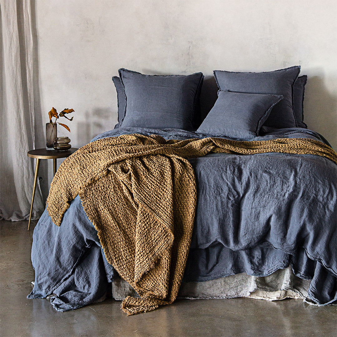 European Linen Pillowcases | Deep Sea Blue | Hale Mercantile Co.