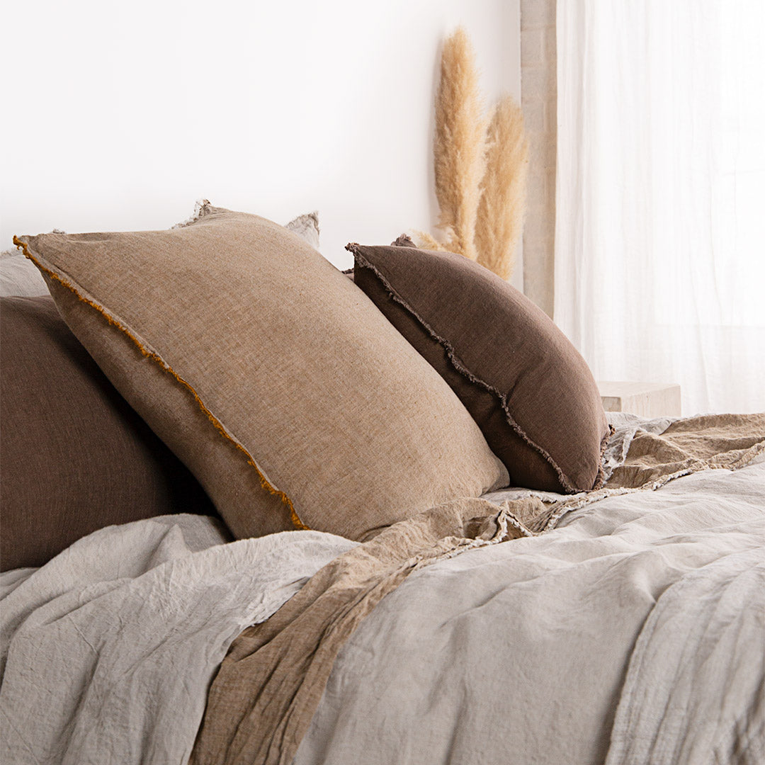 European Linen Pillowcases | Rich Toffee | Hale Mercantile Co.