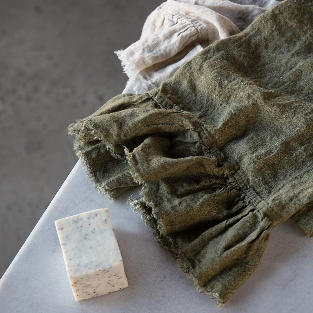 Linen Guest Towels | Deep Khaki | Hale Mercantile Co.
