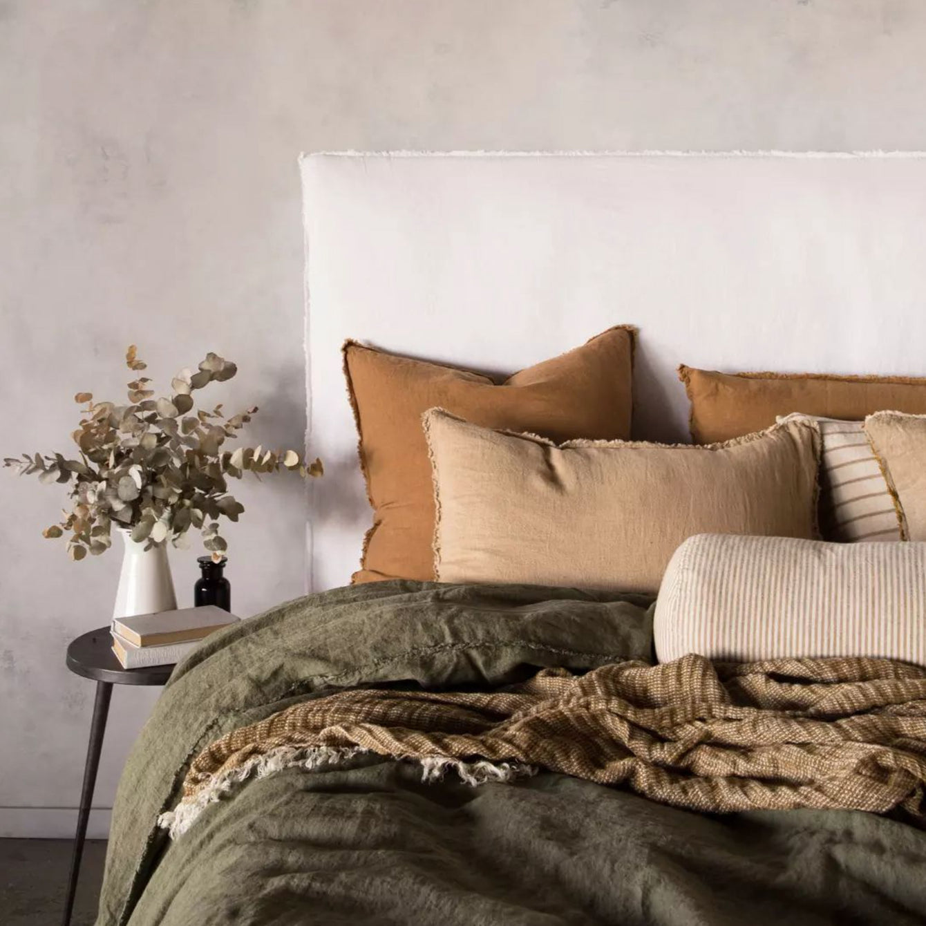 Linen Bedhead & Cover | Antique White | Hale Mercantile Co.