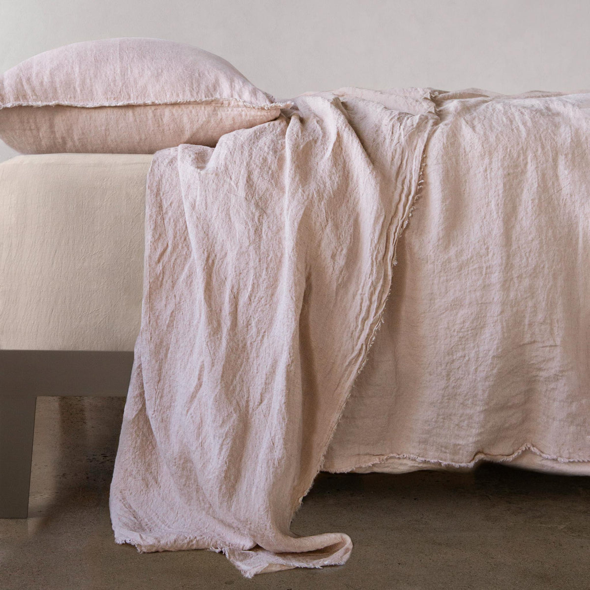 Flocca Linen Flat Sheet - Floss - Double