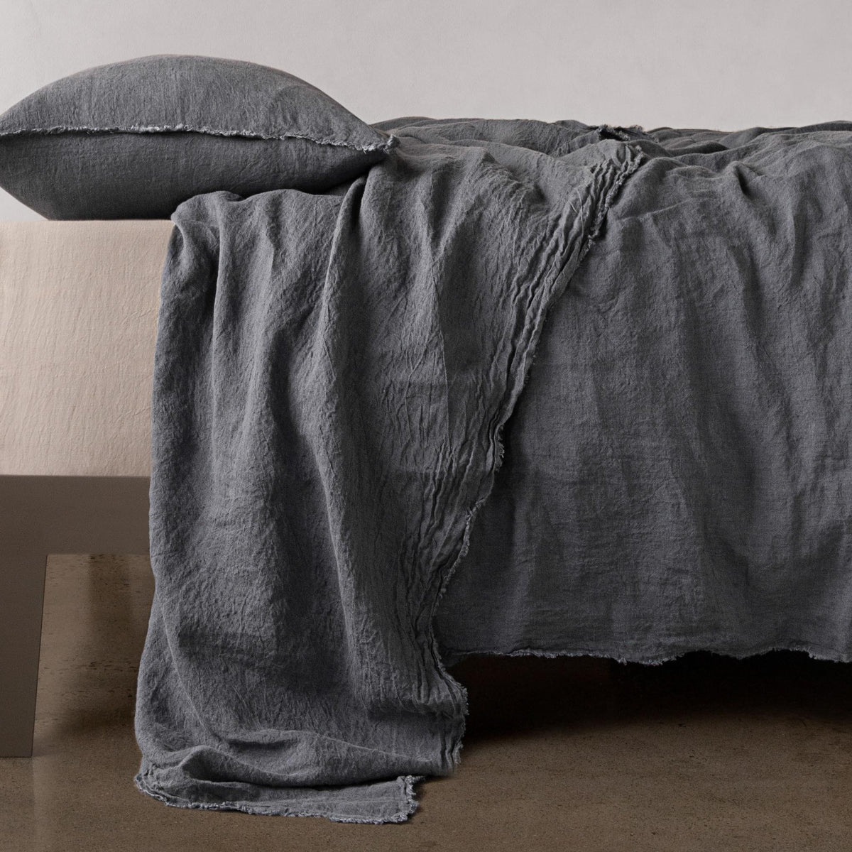 Flocca Linen Flat Sheet - Tempest - Double