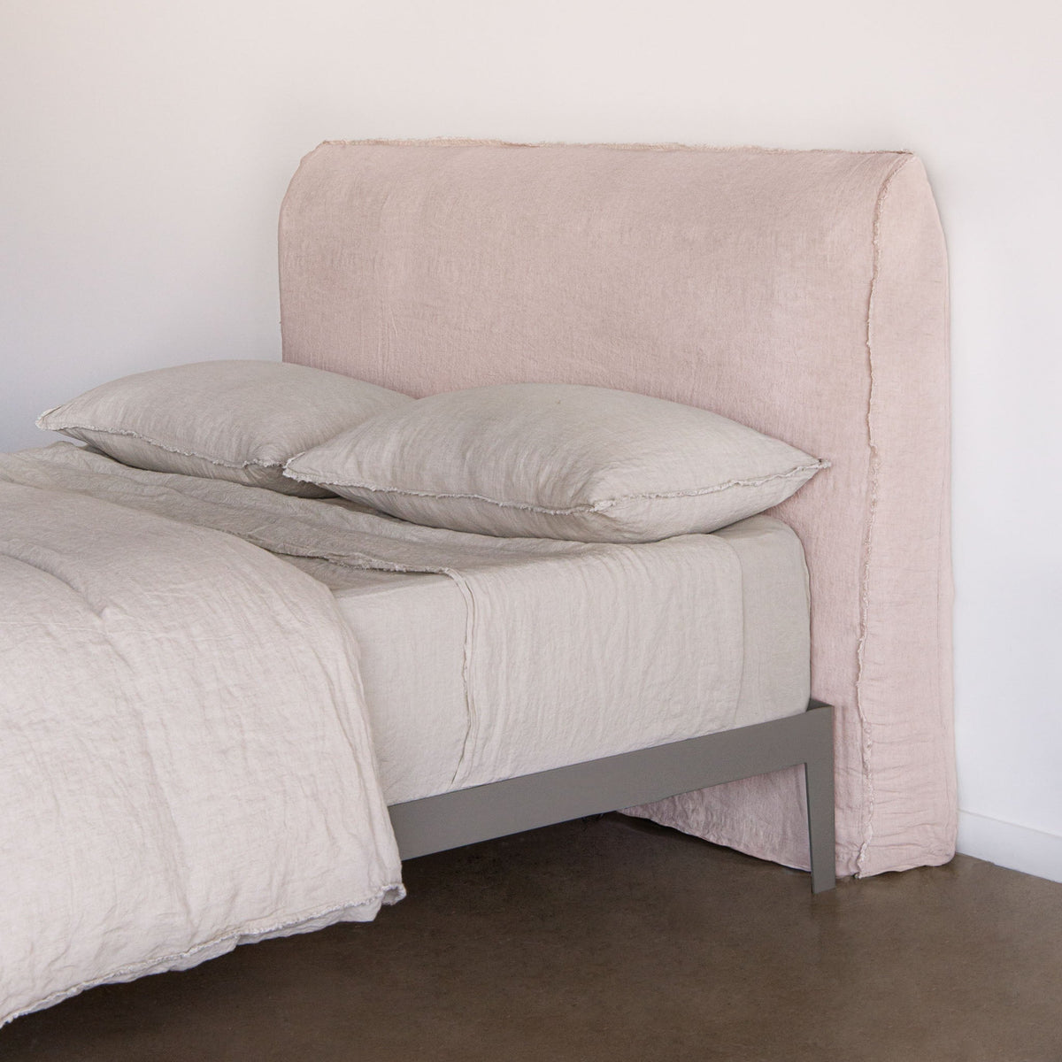 Flocca Linen Bedhead Short - Floss - Queen