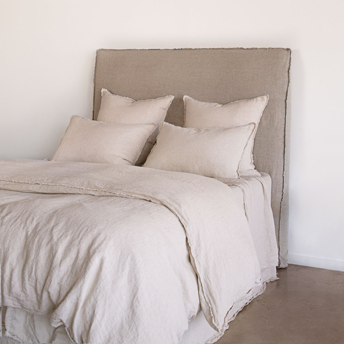 Flocca Linen Bedhead Tall - Cep