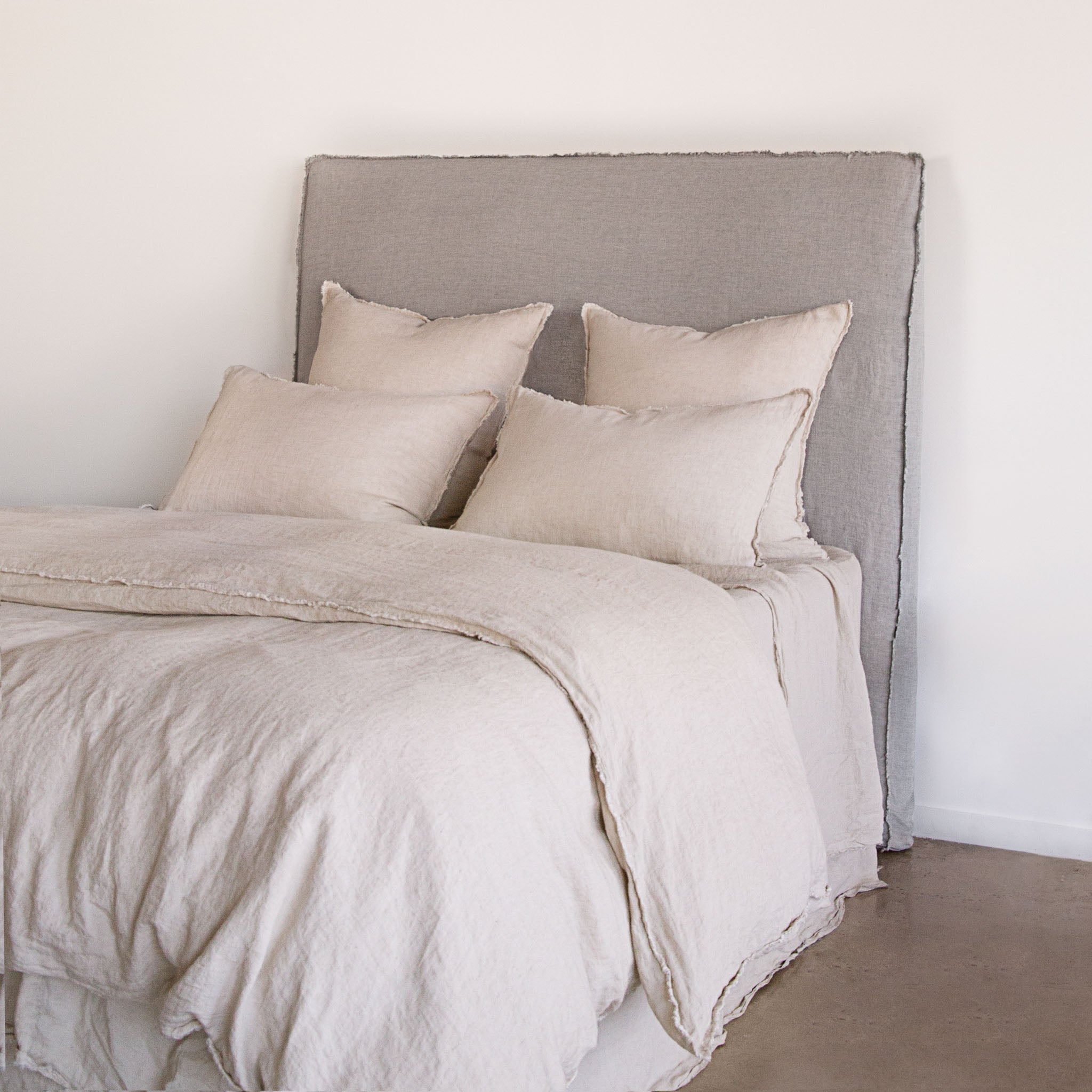 Linen Bedhead & Cover | Sandy Grey | Hale Mercantile Co.