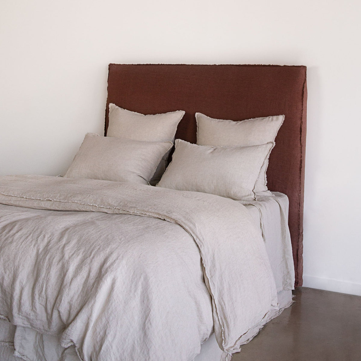 Flocca Linen Bedhead Tall - Moro - Queen