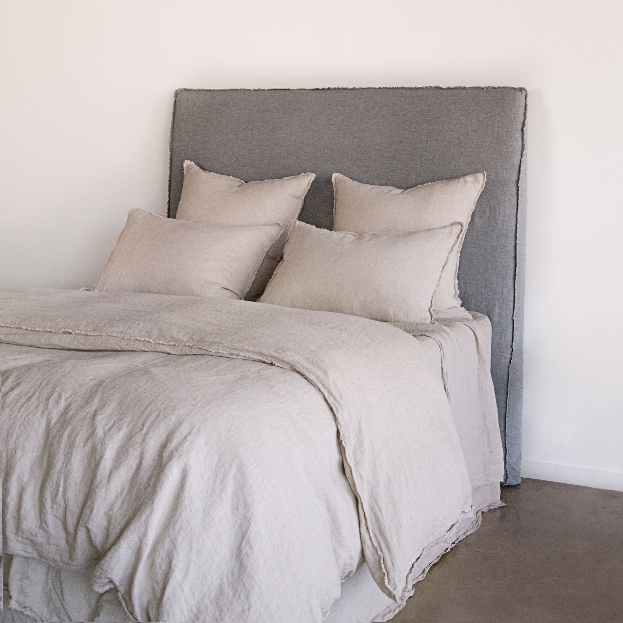 Linen Bedhead & Cover | Mid Grey | Hale Mercantile Co.
