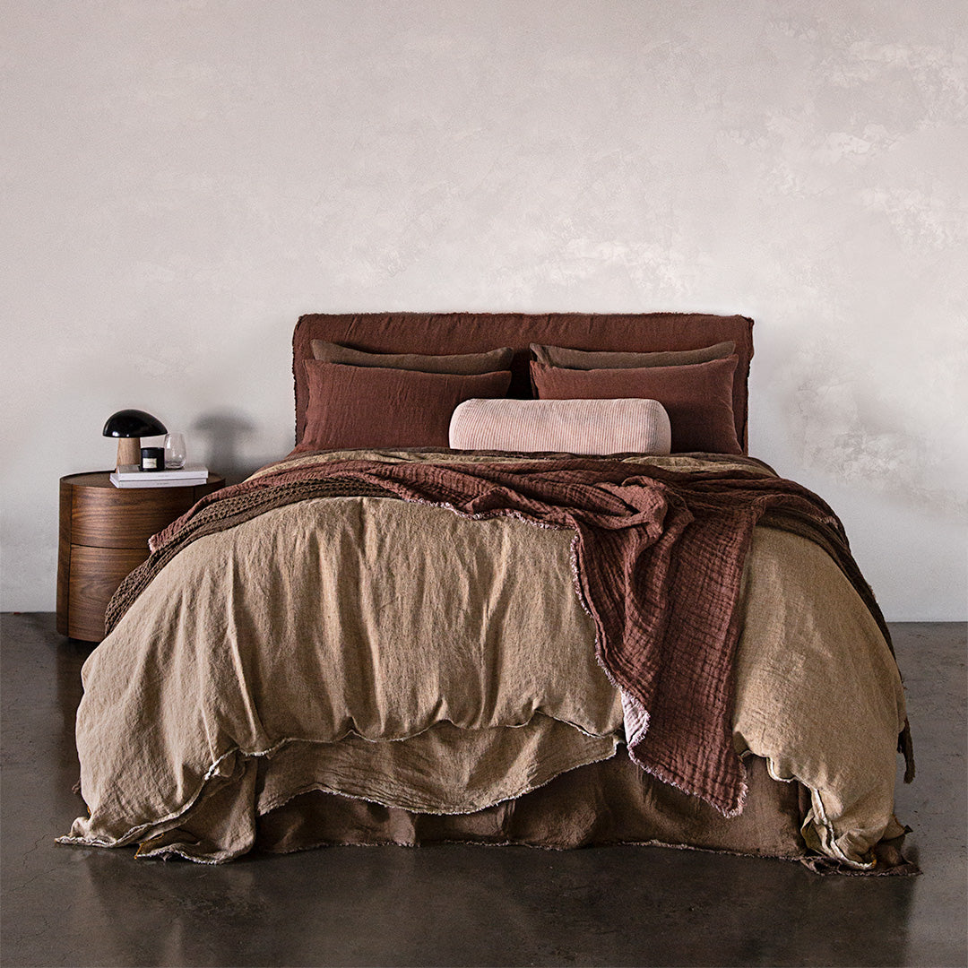 Chocolate brown bed skirt queen shop