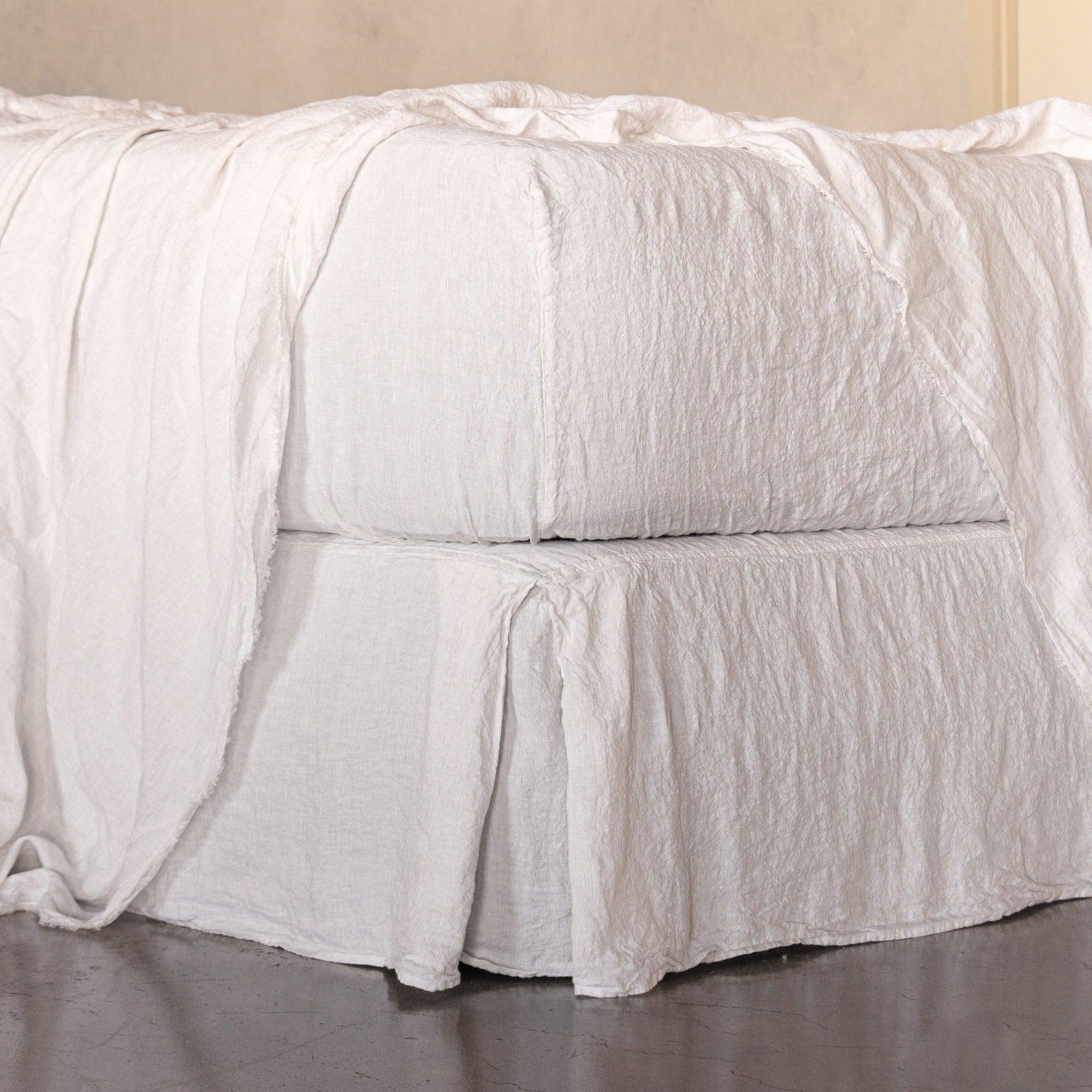  Linen Fitted Sheet | Pale Stone | Hale Mercantile Co.