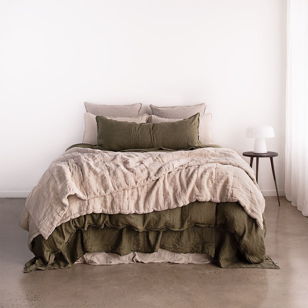 Long Body Pillow | Deep Khaki | Hale Mercantile Co.