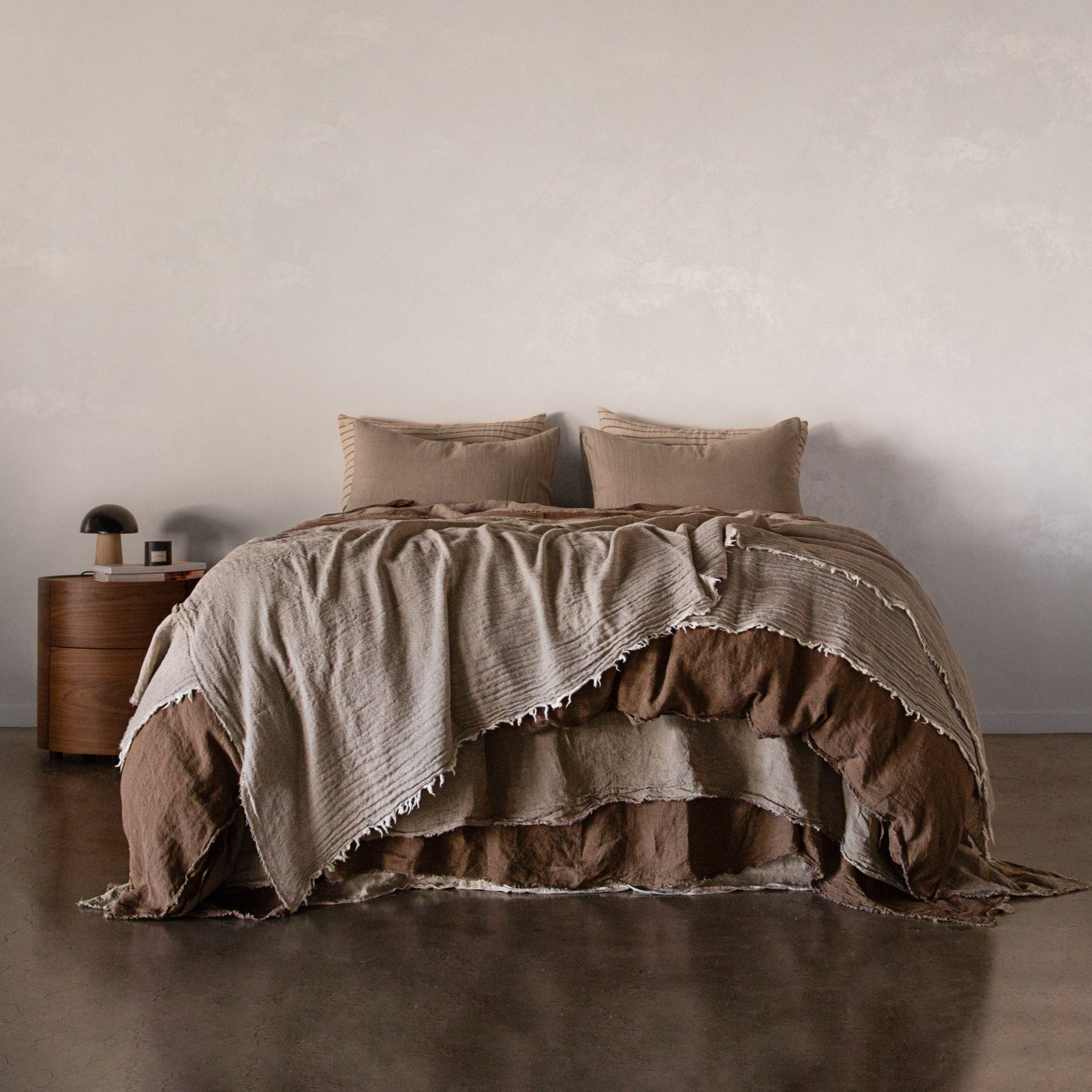 Merino Wool Blanket | Warm Taupe Luxury Throw | Hale Mercantile Co.