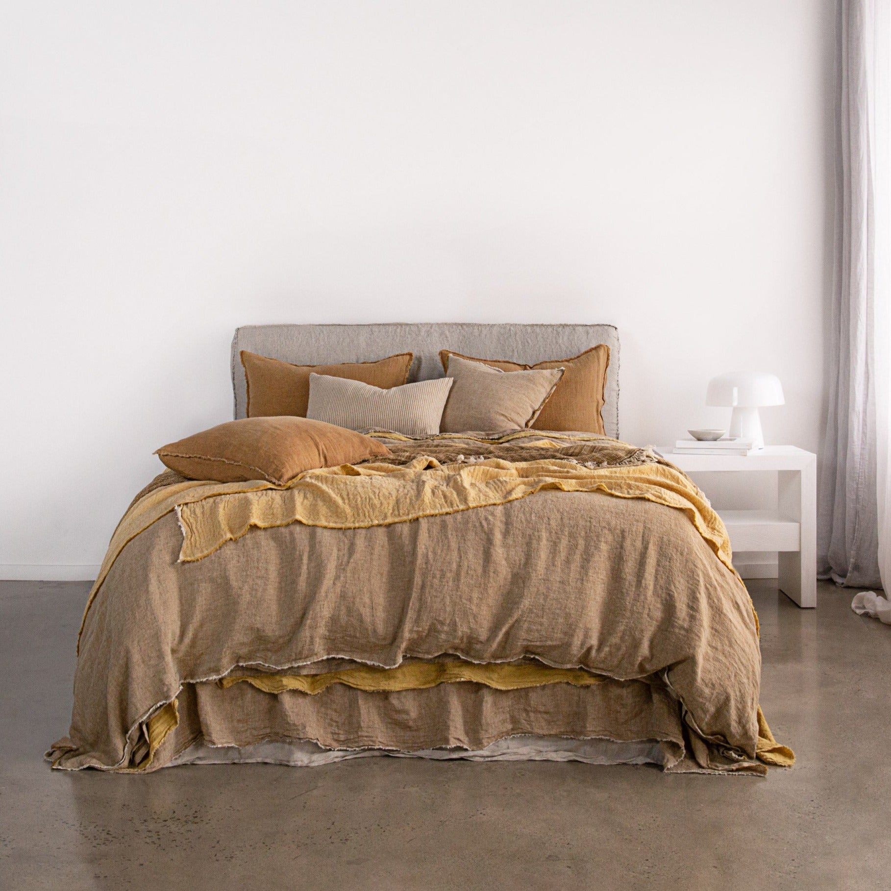 Merino Wool Blanket | Muted Saffron Luxury Throw | Hale Mercantile Co.