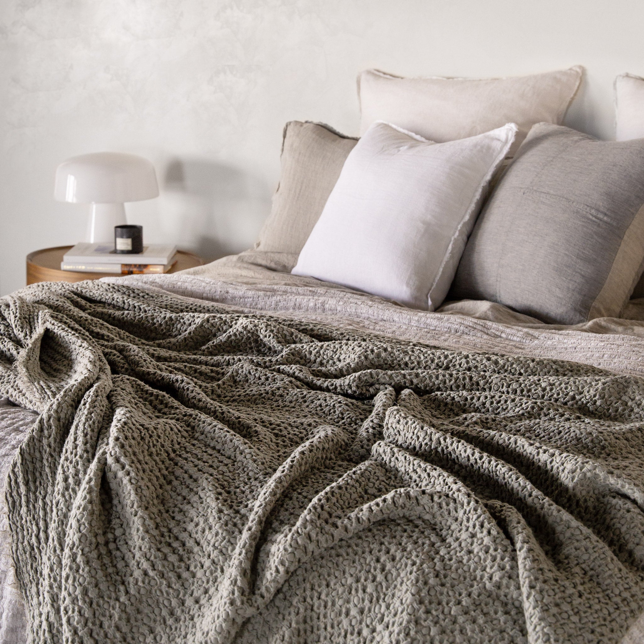 Linen Blanket | Cool Brown Throw | Hale Mercantile Co.