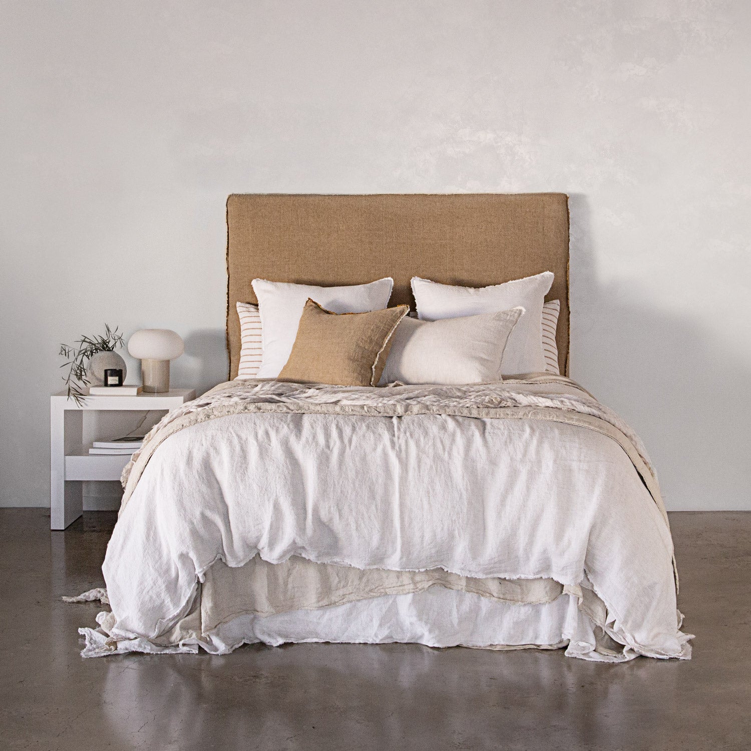 Linen Bedhead & Cover | Rich Toffee | Hale Mercantile Co.