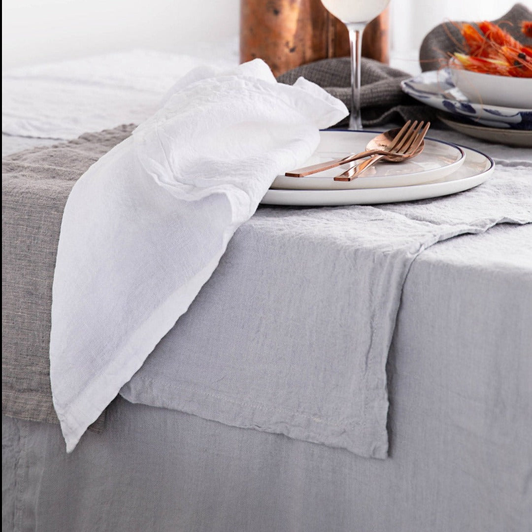 Linen Tablecloth | Pale Grey  | Hale Mercantile Co.