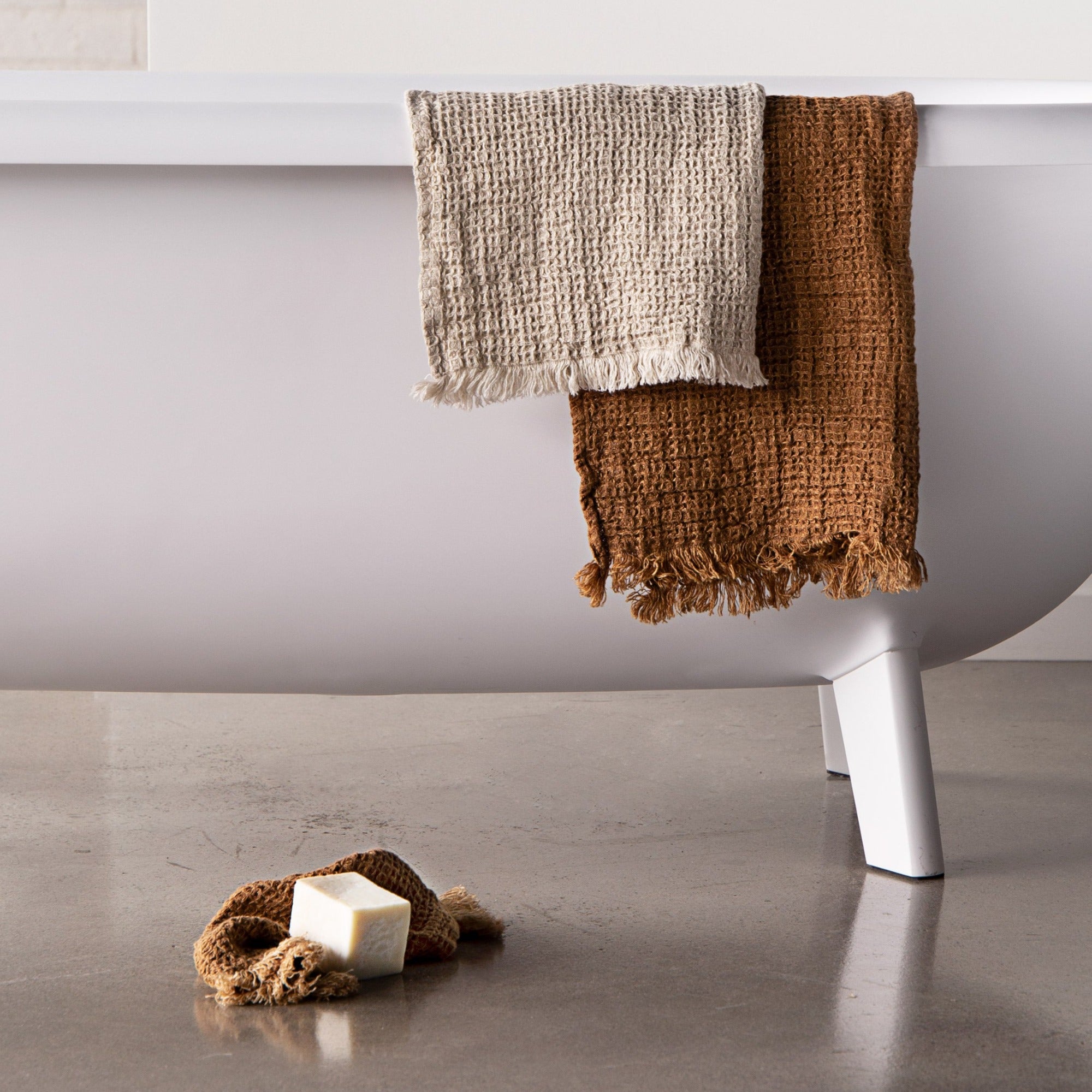Linen Face Towel | Rust Tone | Hale Mercantile Co.