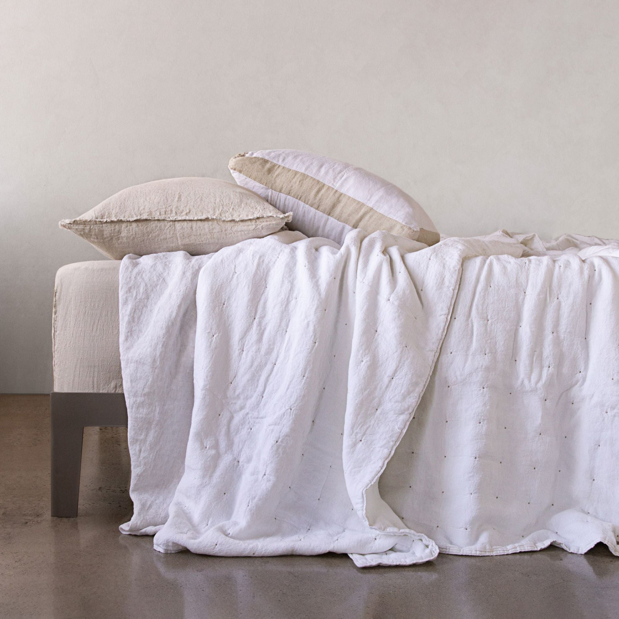 Linen Panel Cushions | White & Natural | Hale Mercantile Co.