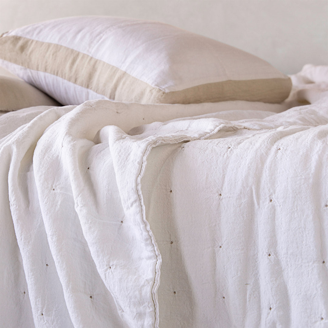 Linen Panel Cushions | White & Natural | Hale Mercantile Co.