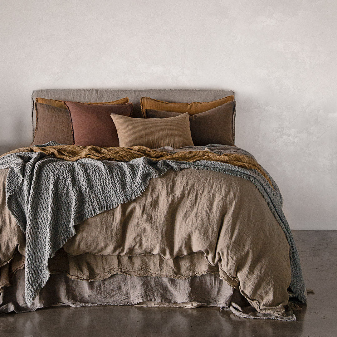 Stripe Linen Cushion | Charcoal Stripe | Hale Mercantile Co.