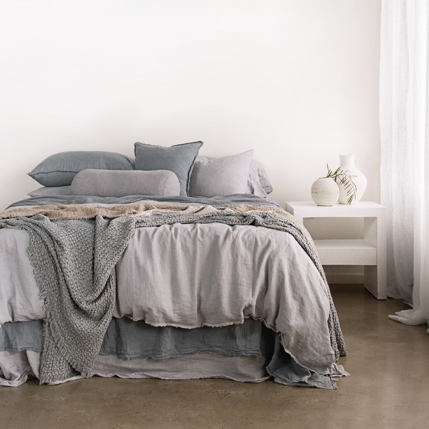 Linen Cushion & Cover | Cornflower Blue | Hale Mercantile Co.