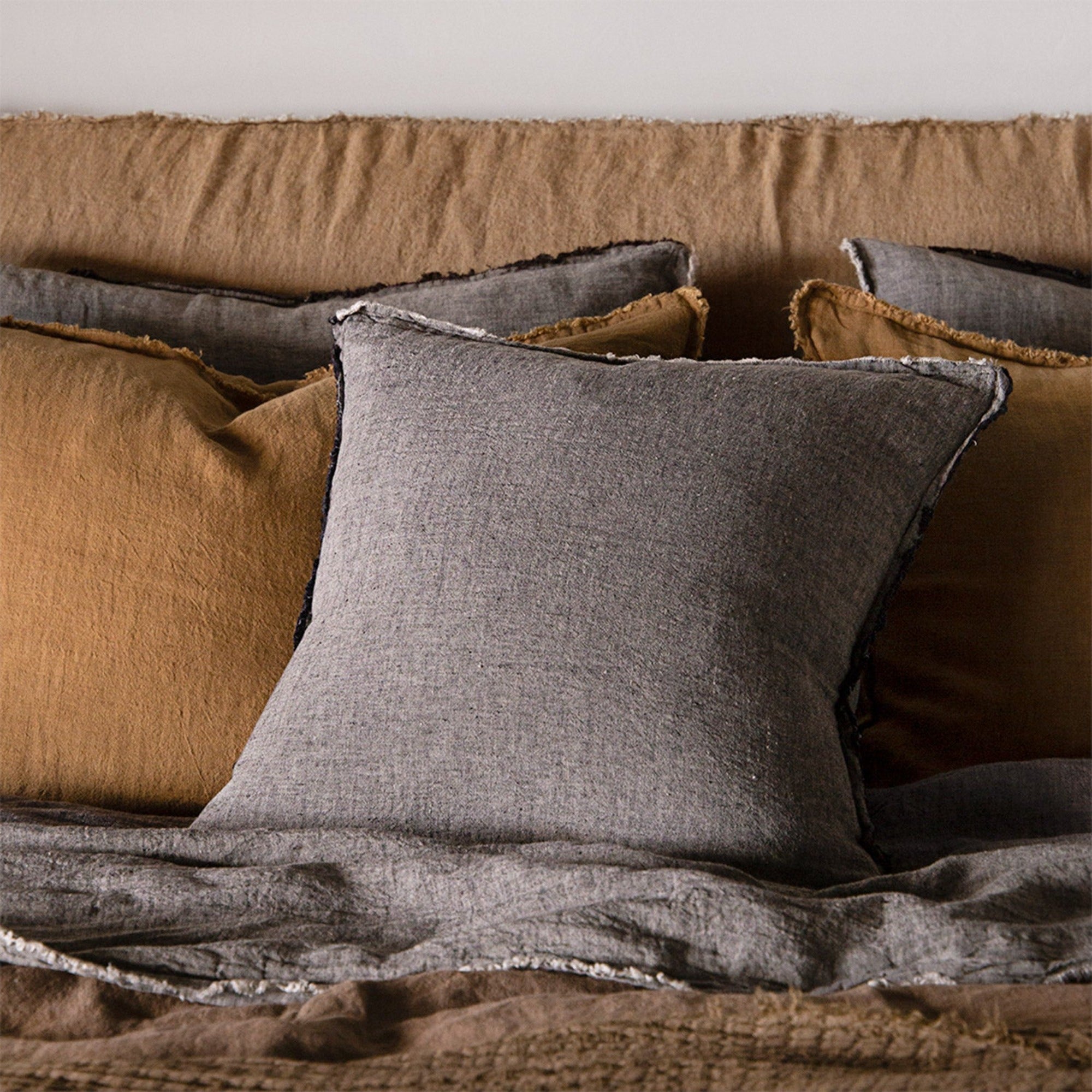 Linen Cushion & Cover | Muted Black | Hale Mercantile Co.