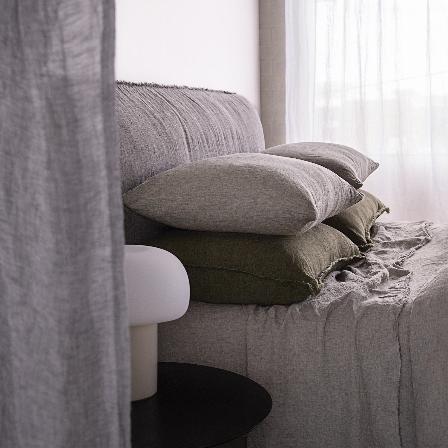 Basix Linen Pillowcase | Sandy Grey | Hale Mercantile Co.