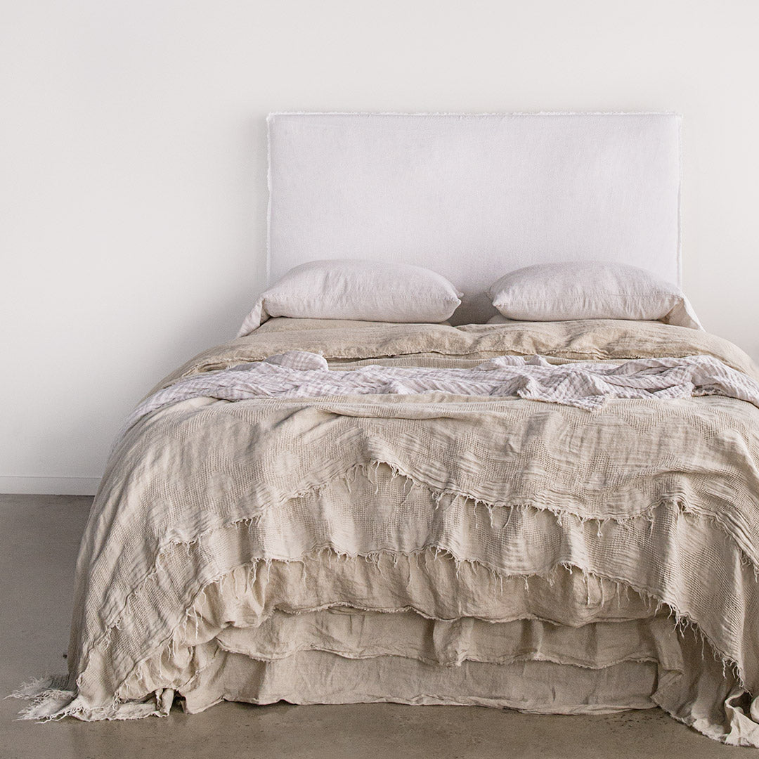 Long Linen Pillowcases | Pale Stone | Hale Mercantile Co.