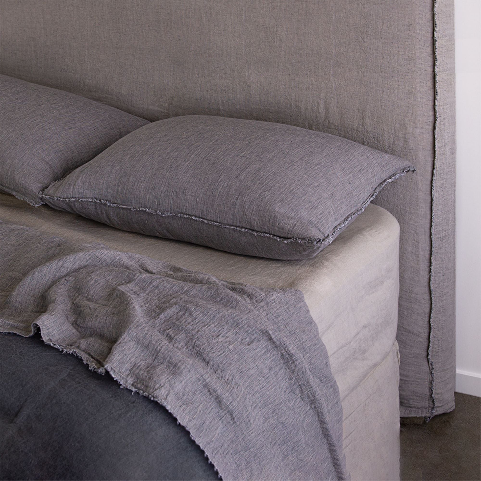 Linen Bedhead & Cover | Sandy Grey | Hale Mercantile Co.