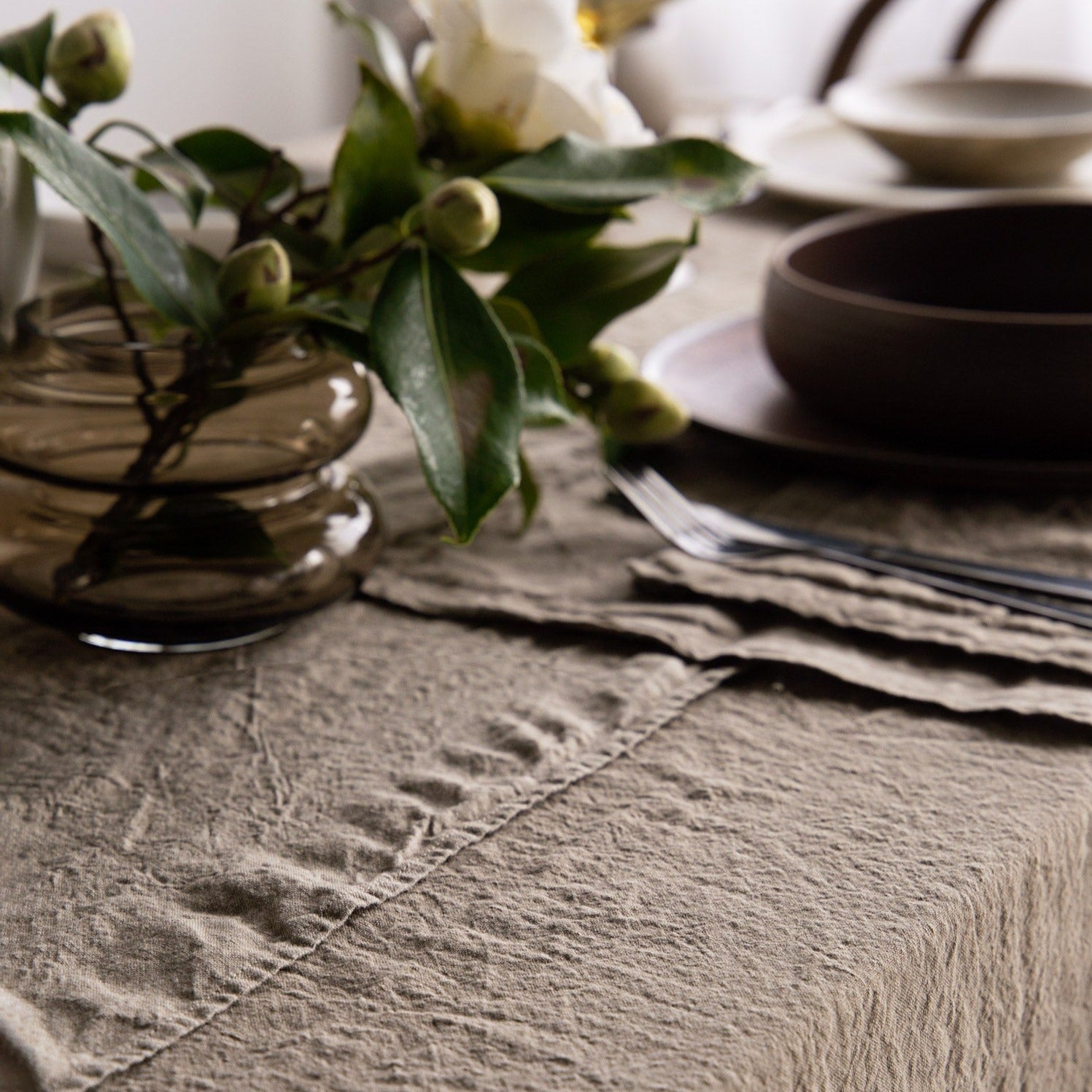 Linen Tablecloth | Classic Taupe  | Hale Mercantile Co.