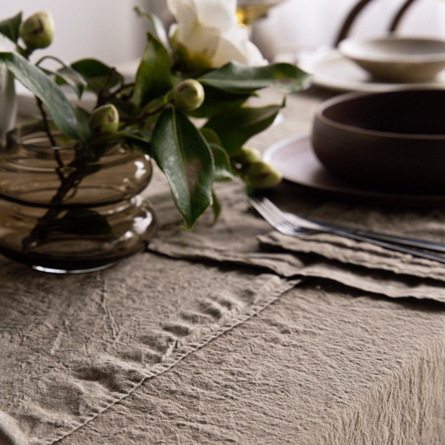 Linen Table Runner | Classic Taupe | Hale Mercantile Co.