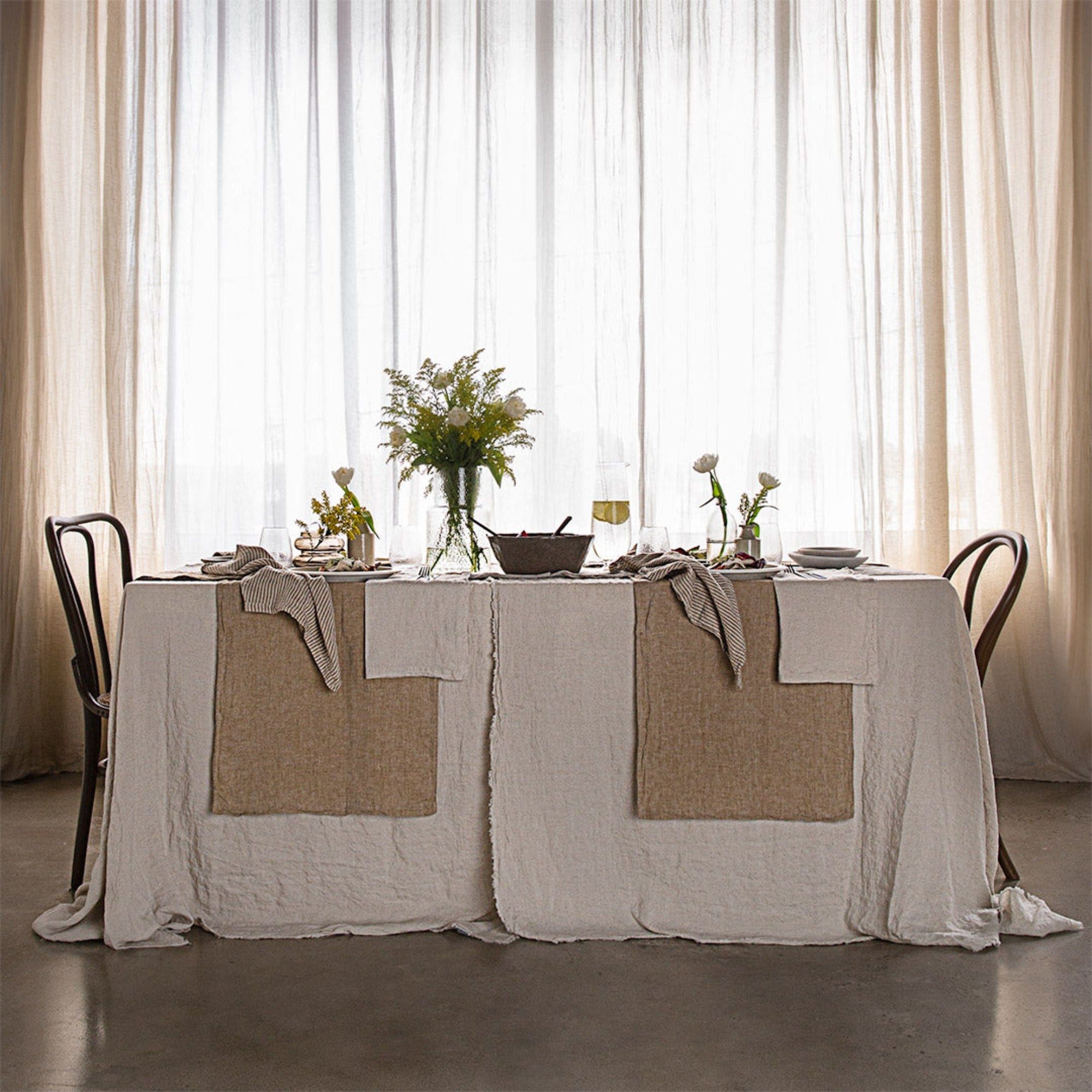 Linen Tablecloth | Sandy Color  | Hale Mercantile Co.