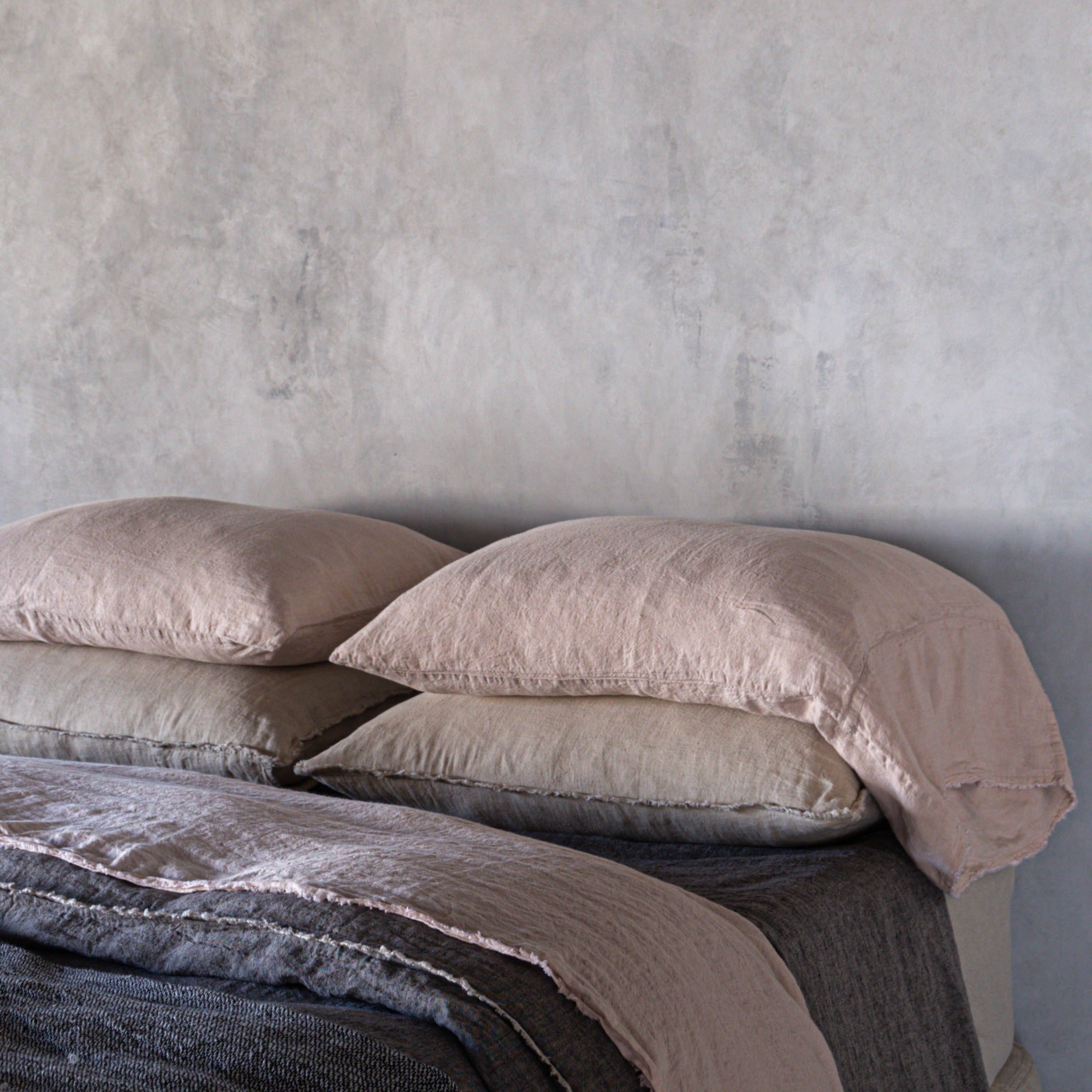 Long Linen Pillowcases | Earthy Pink | Hale Mercantile Co.
