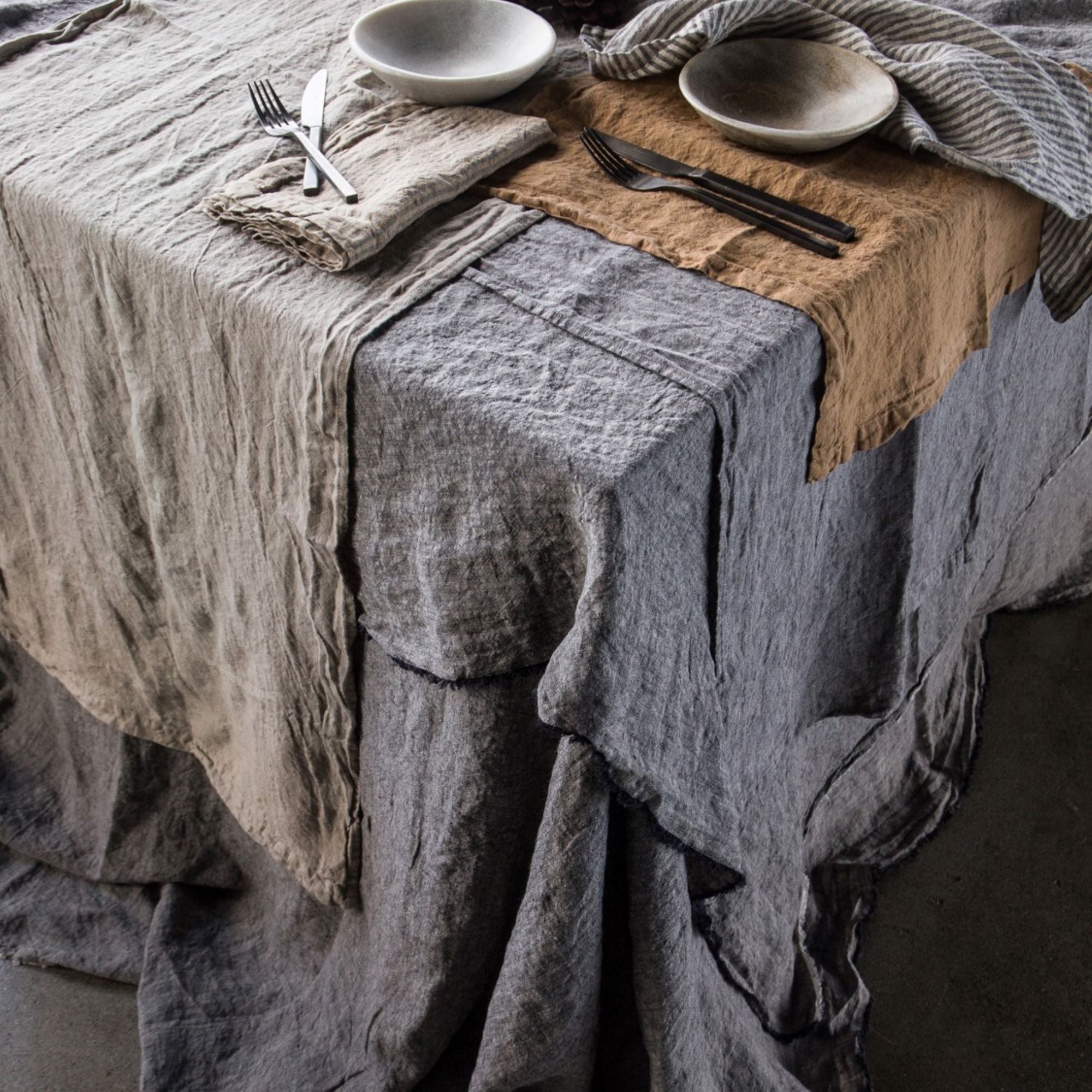 Linen Table Runner | Classic Taupe | Hale Mercantile Co.
