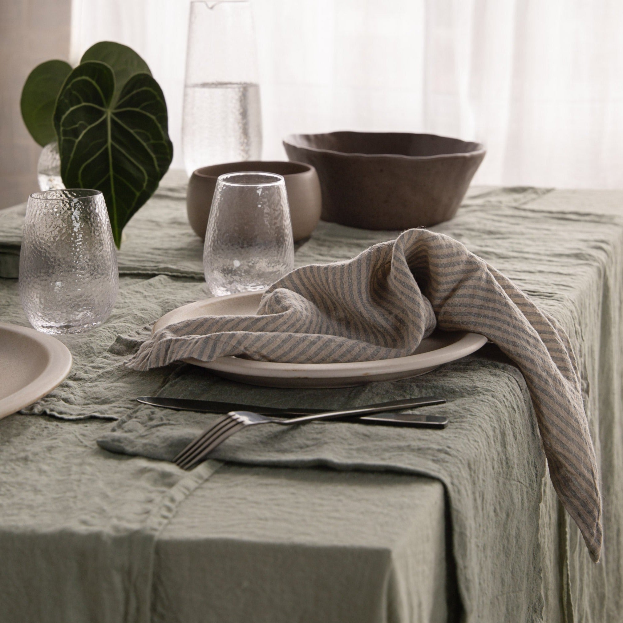 Linen Tablecloth | Silvery Sage | Hale Mercantile