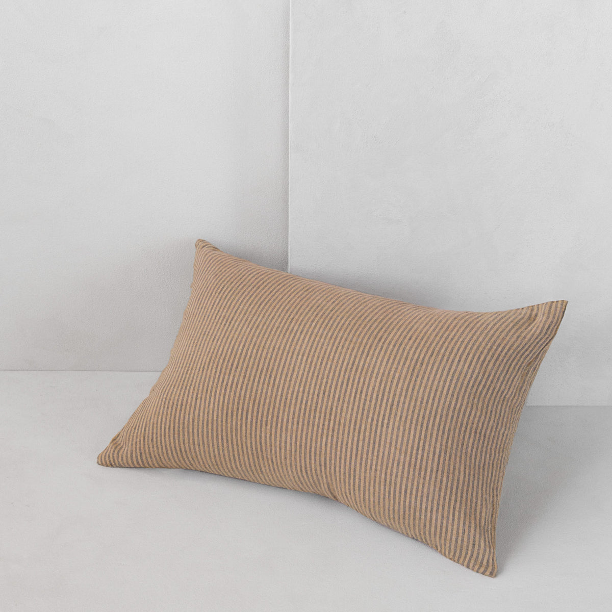Basix Stripe Linen Cushion - Carmel/Tempest