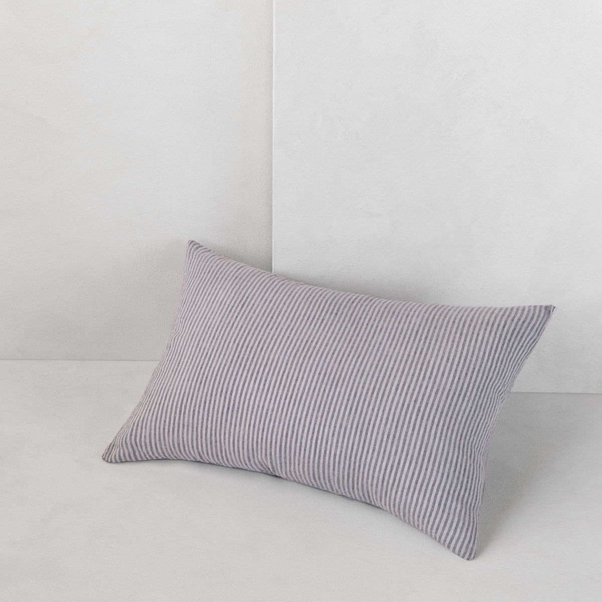 Basix Stripe Linen Cushion - Tempest/Fog