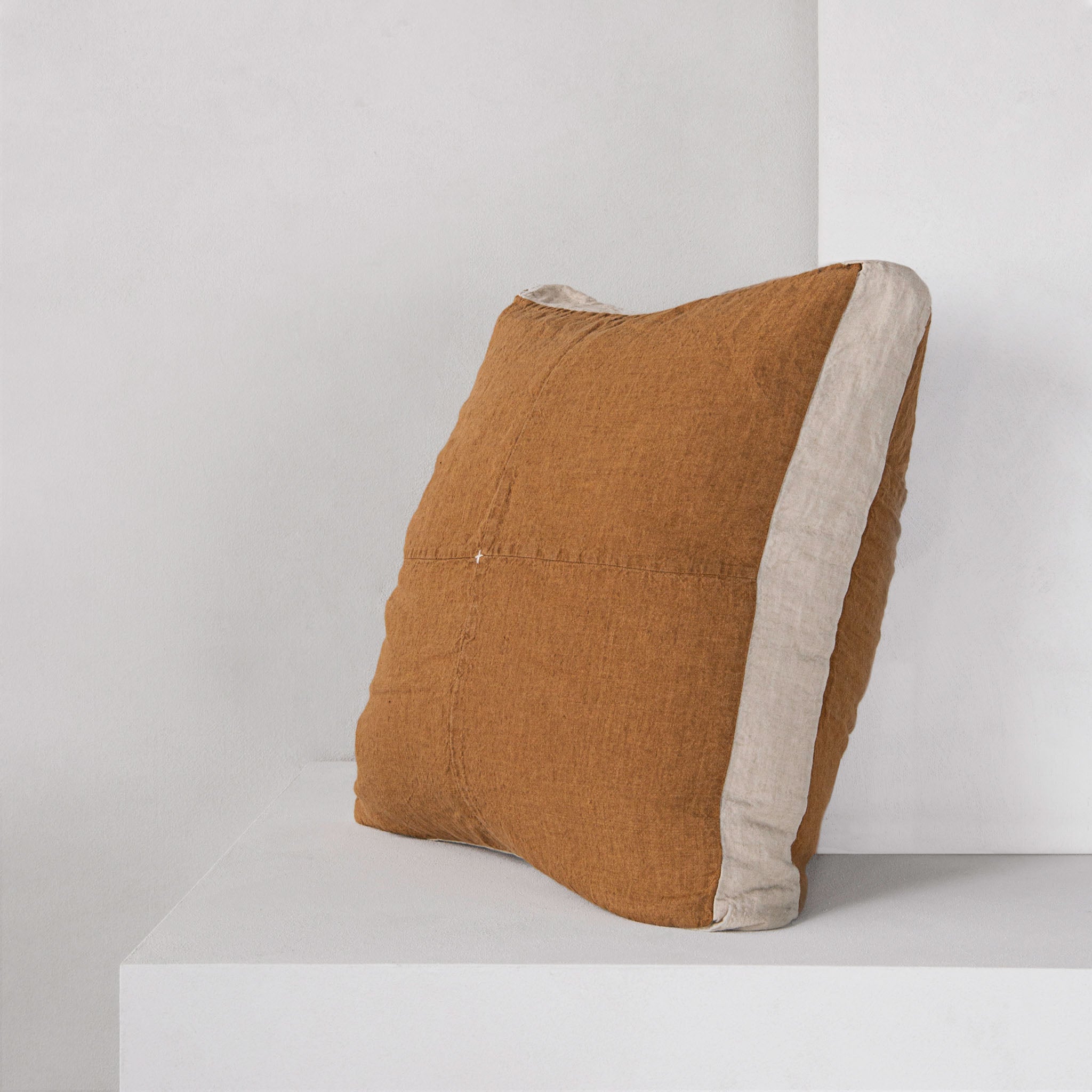 Linen Panel Cushions | Natural & Rust | Hale Mercantile Co.