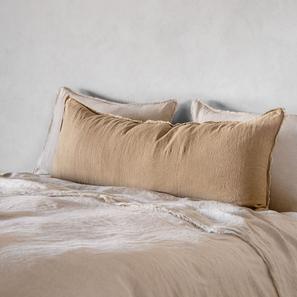 Flocca Linen Body Pillow - Carmel